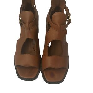 M. Gemi Tan Leather Women's Sandals